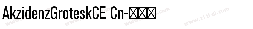 AkzidenzGroteskCE Cn字体转换